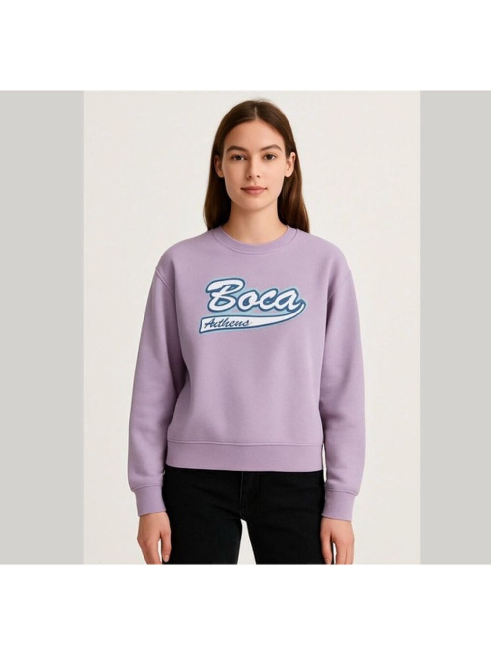 Vintage Boca Mauve Logo Crewneck Sweatshirt Size S
